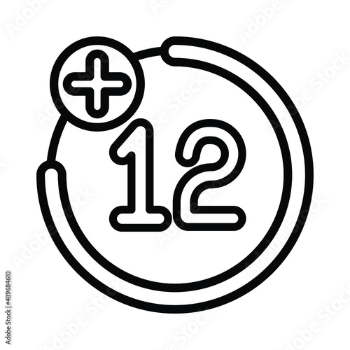 Age restriction Vector icon which can easily modify or edit

