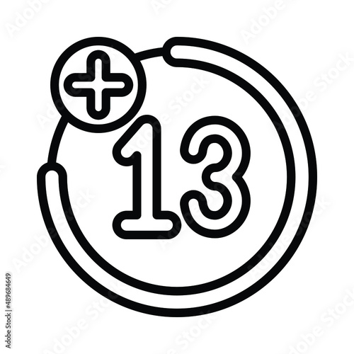 Age restriction Vector icon which can easily modify or edit

