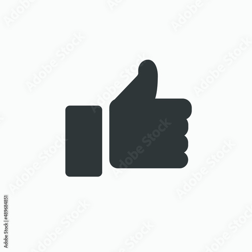 thumb up, hand, ok, fist, finger icon vector isolated