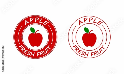 apple fruit logo template illustration. suitable for product label