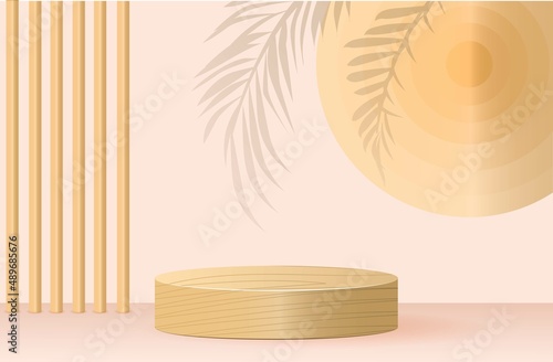 Wooden podium platform