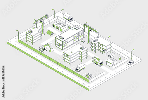 Construction fabric isometric