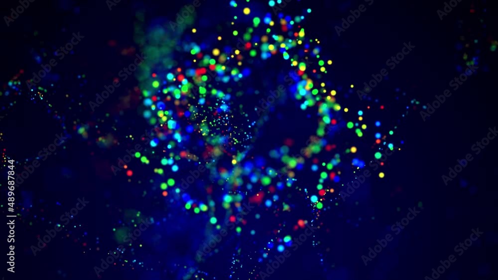 Awesome bg with magic particles float in liquid, bokeh effects, DOF ...