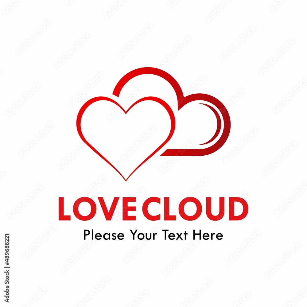 Love cloud logo template illustration