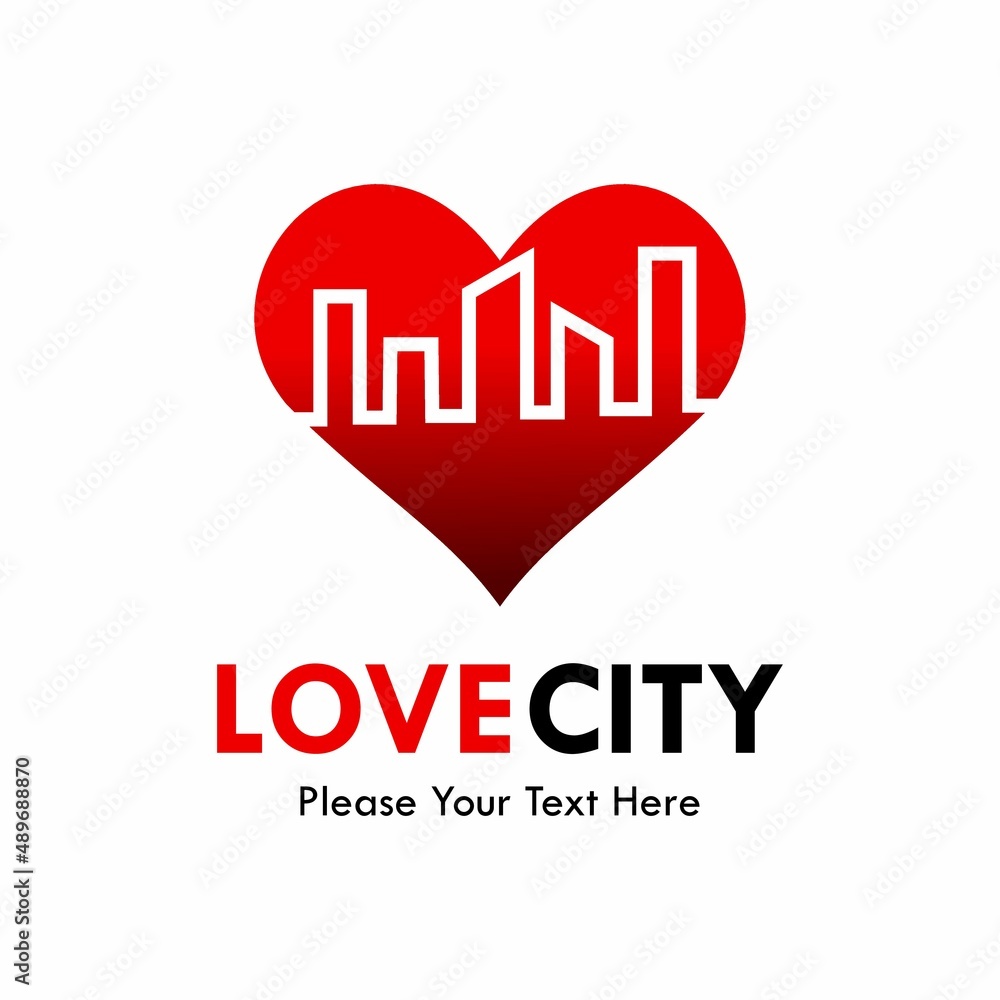 Love city logo template illustration