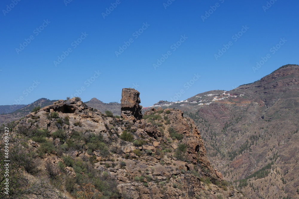 Fels in der Caldera de Tejeda auf Gran Canaria
