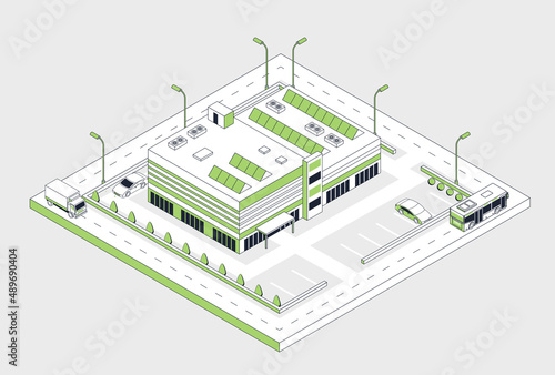 Modern shopping center