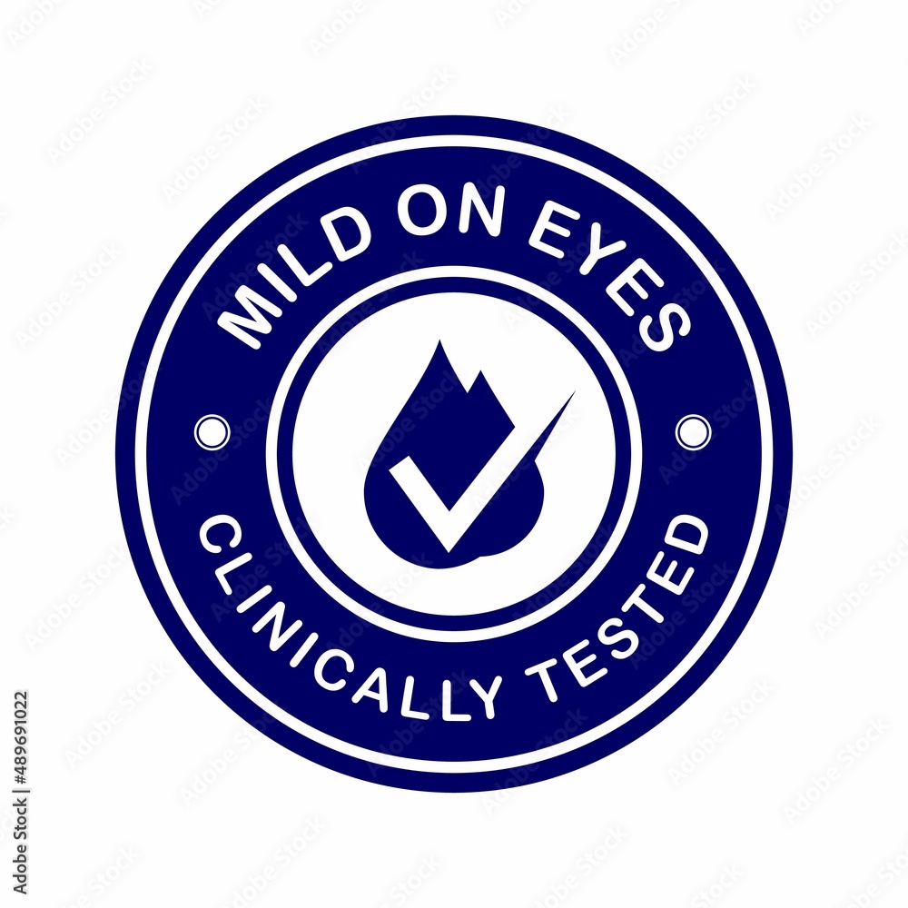mild on eyes clinically tested vector logo template illustration.This logo suitable for medicine mild on eyes clinically tested vector logo template illustration.This logo suitable for medicine