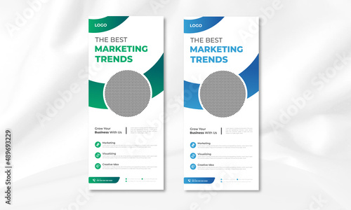Business Roll up banner stand template design, Corporate stand roll up banner layout, promotional banner, pull up banner.