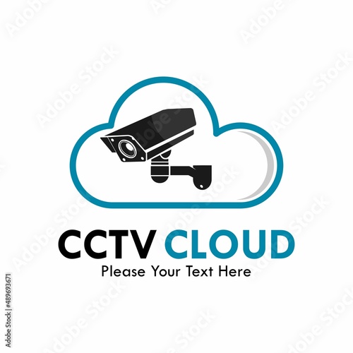 CCTV cloud logo template illustration