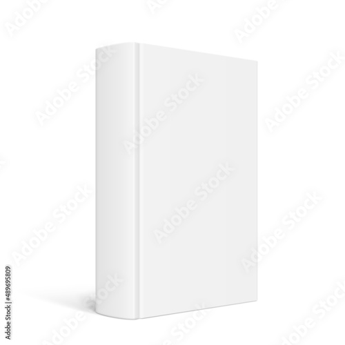 Vector mockup of standing book with blank cover