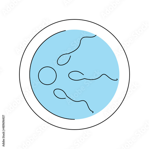 Round template medical gynecology icon