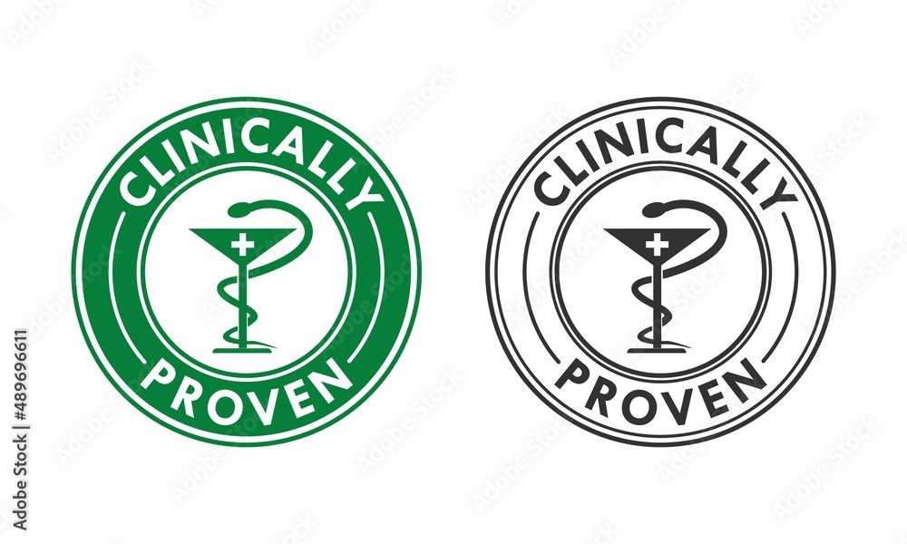 Clinically proven logo template illustration Clinically proven logo template illustration