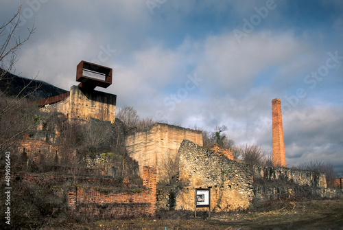 Antiguas minas abandonadas de cobre de Texeo en Riosa, Asturias photo
