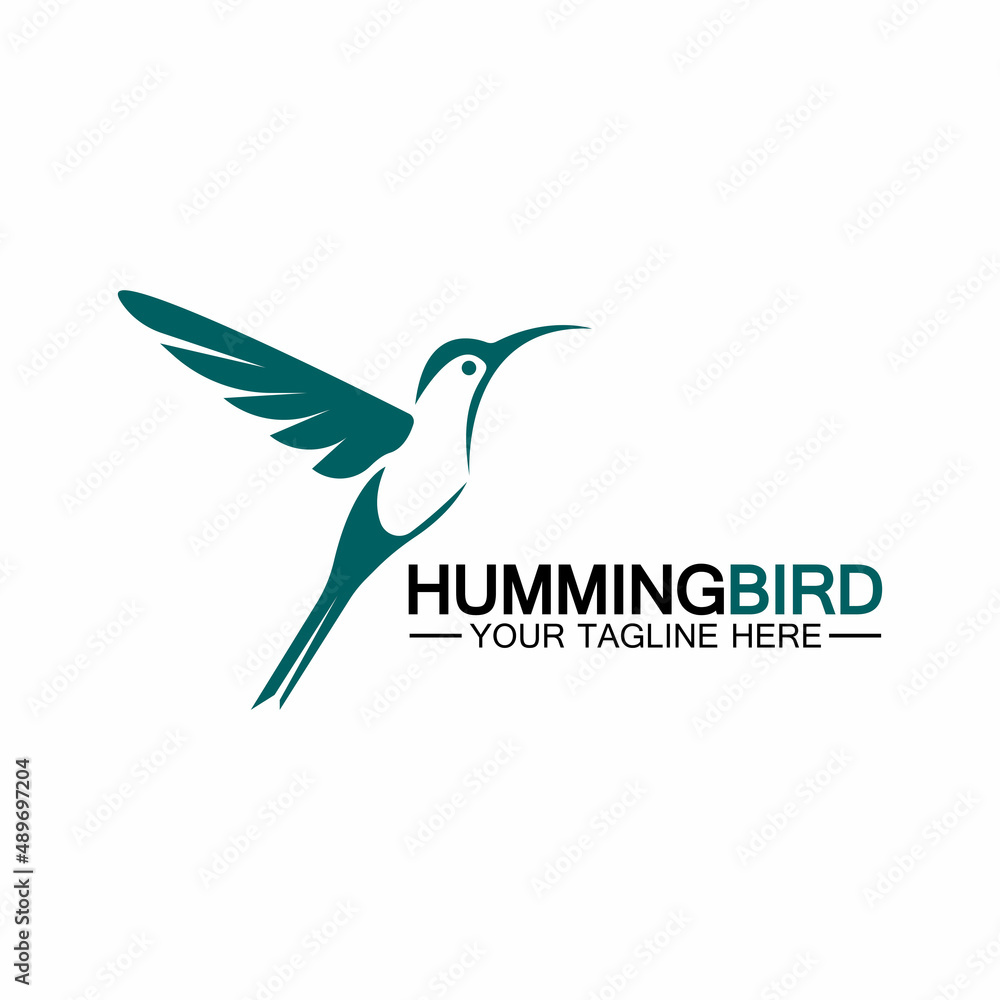 Obraz premium Hummingbird logo design vector template