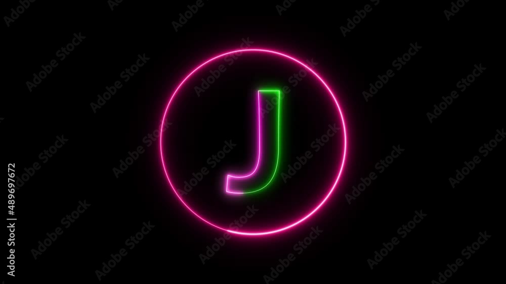 Glowing neon font. pink color glowing neon letter. Glowing neon font. pink color glowing neon letter.