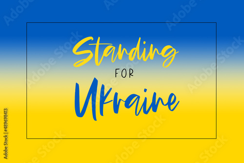 Ukraine flag hand painted Fototapet