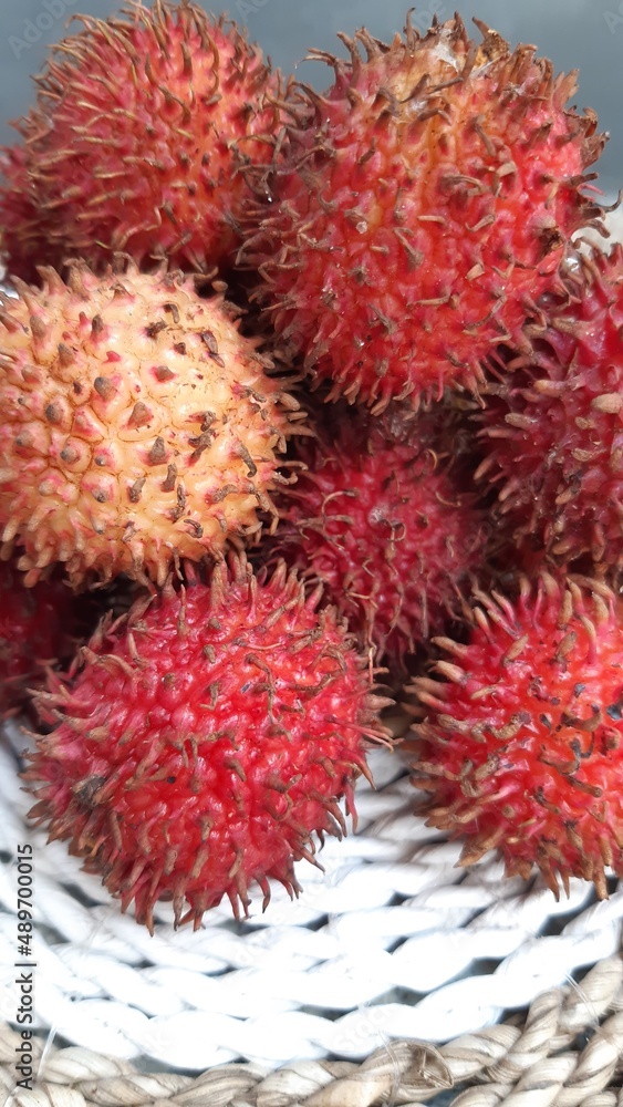 Rambutan, a very sweet fruit from Indonesia Rambutan, a very sweet fruit from Indonesia