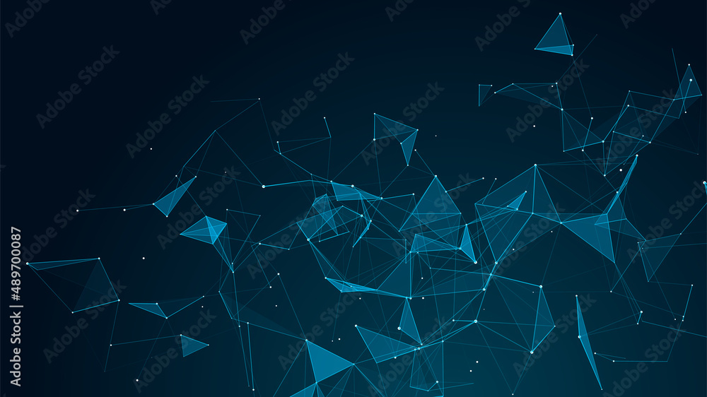 Network connection structure. Digital background with dots and lines ...