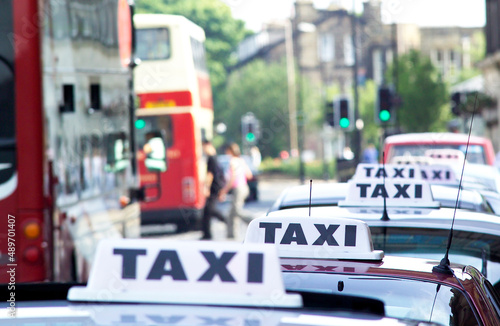  taxi rank in a city centre