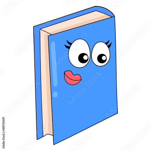 pretty face school textbook, doodle icon image kawaii