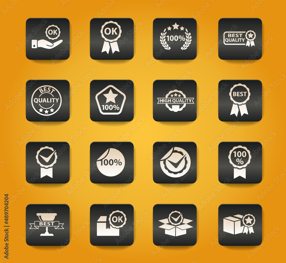 quality icon set quality icon set