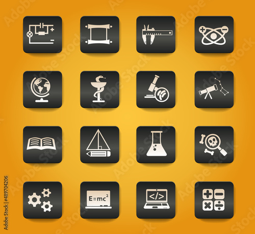 science icon set