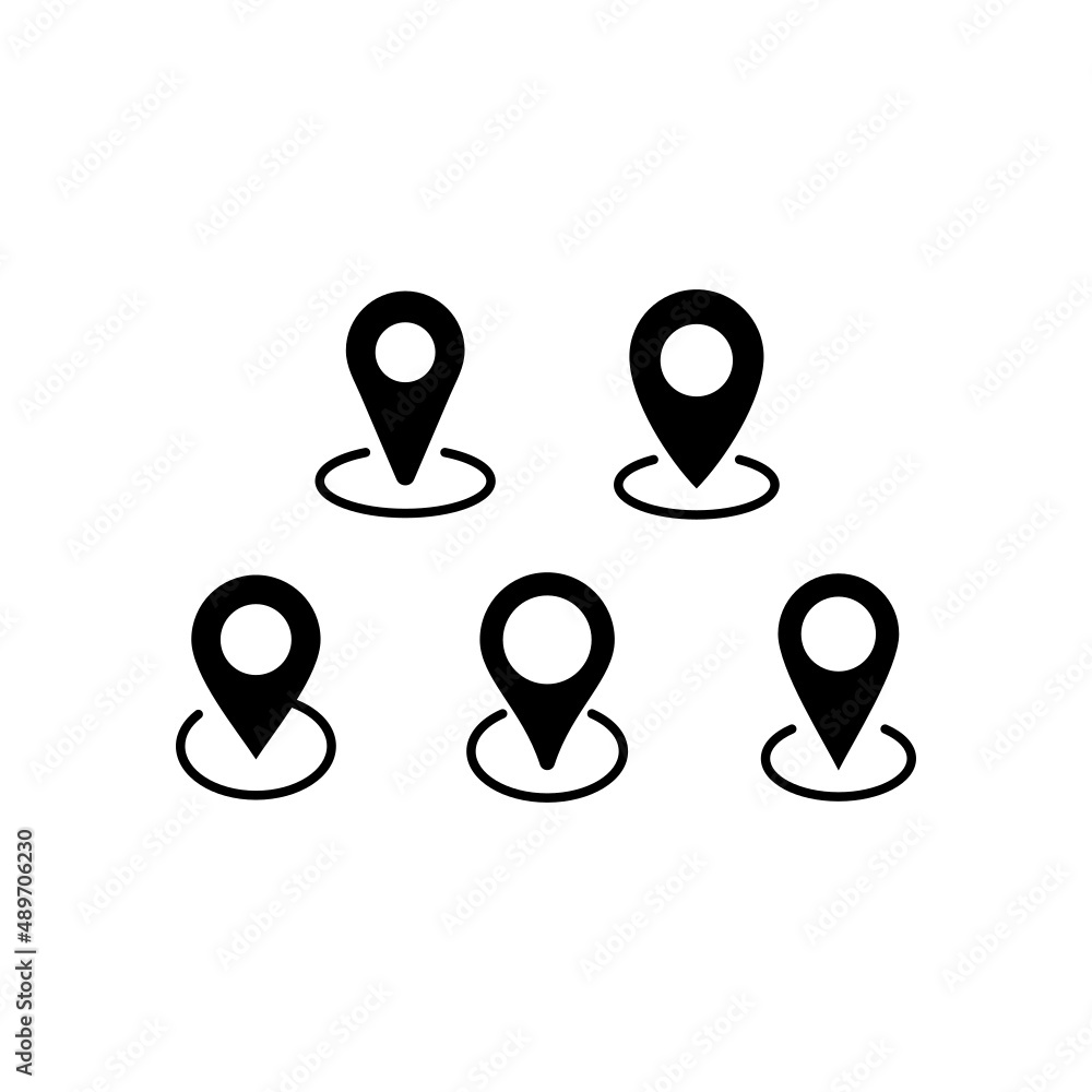 Location Icon Set Vector Illustration Location Icon Set Vector Illustration