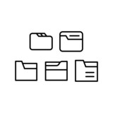 Folder Icon Set Vector Illustration
