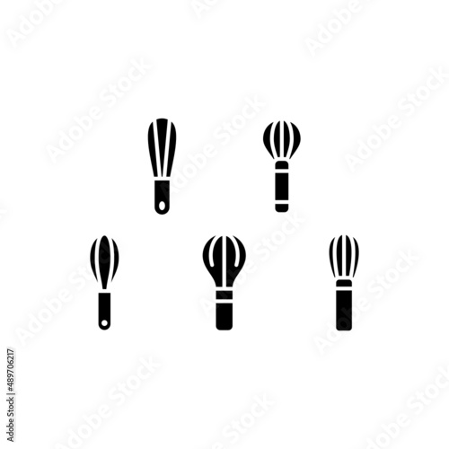 Whisk Icon Set Vector Illustration