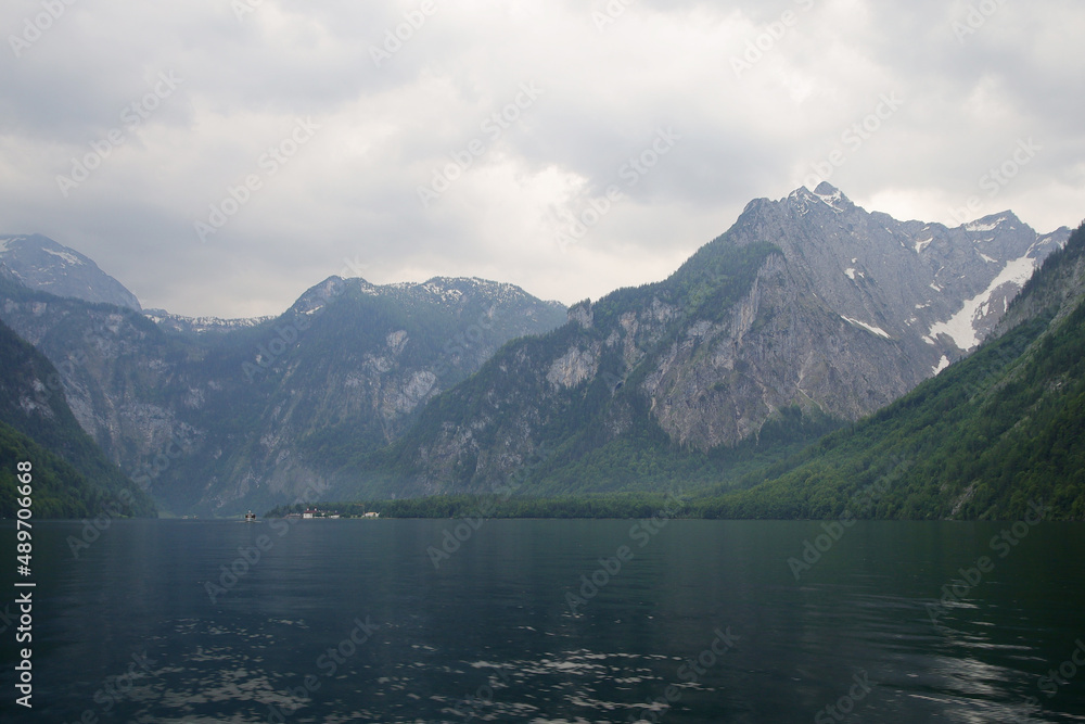 Obersee lake near Konigsee, Bavaria, Germany	
