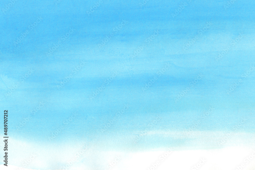 Obraz premium 水色の水彩グラデーション