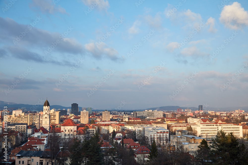View of Ljubljana city, capital of Slovenia.