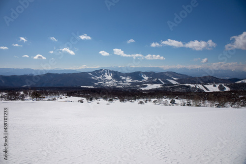 snow covered mountains