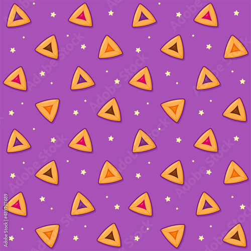 Hamantashen Purim pattern