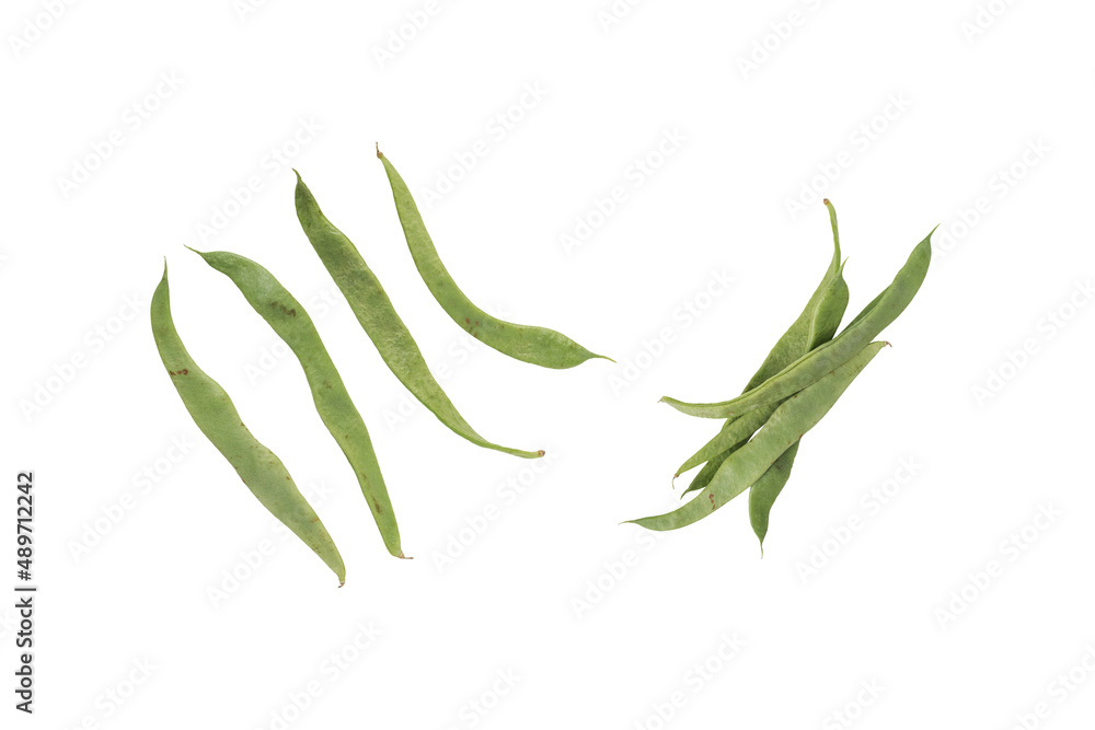 Fototapeta premium Green bean vegetable isolated