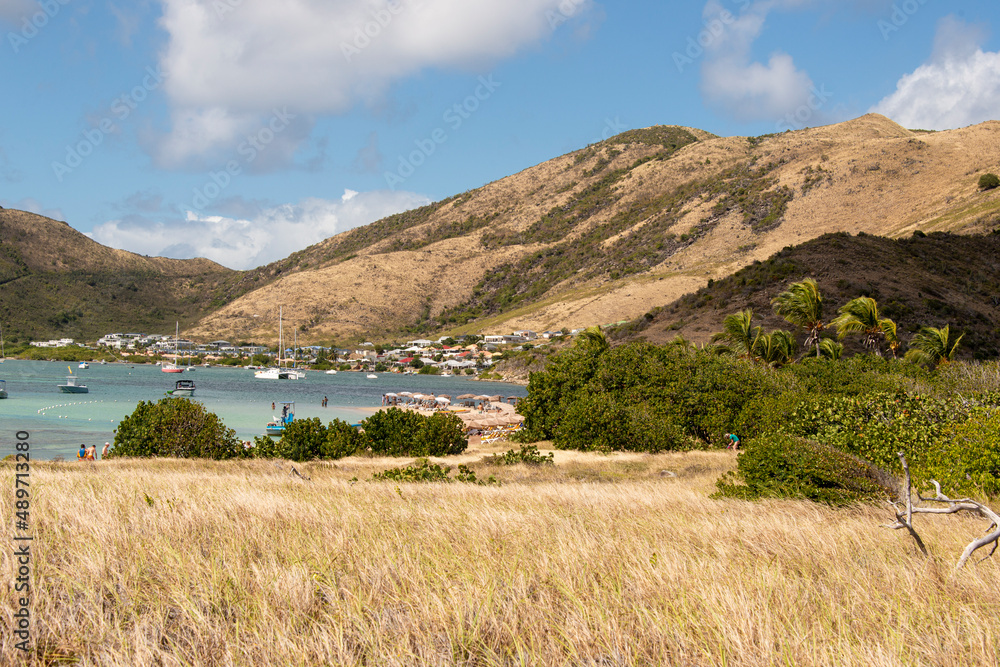 Fototapeta premium Ilet Pinel, Réserve naturelle de Saint Martin, Ile de Saint Martin, Petites Antilles