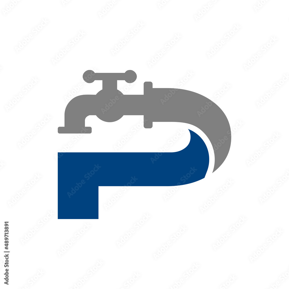 Plumbing letter p logo icon design Plumbing letter p logo icon design