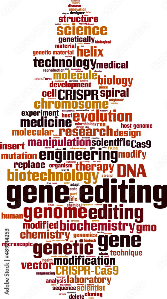 Obraz premium Gene editing word cloud