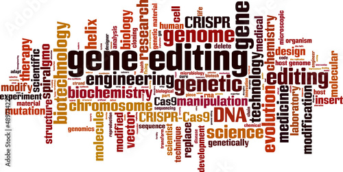 Gene editing word cloud