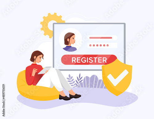 Online registration concept