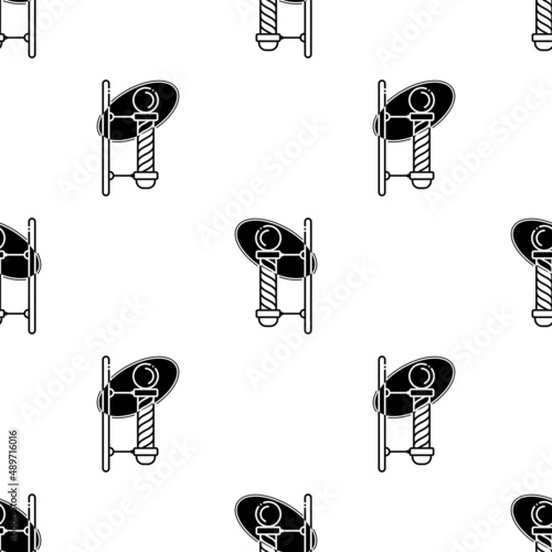 Barber Pole Icon Seamless Pattern Y_2108001