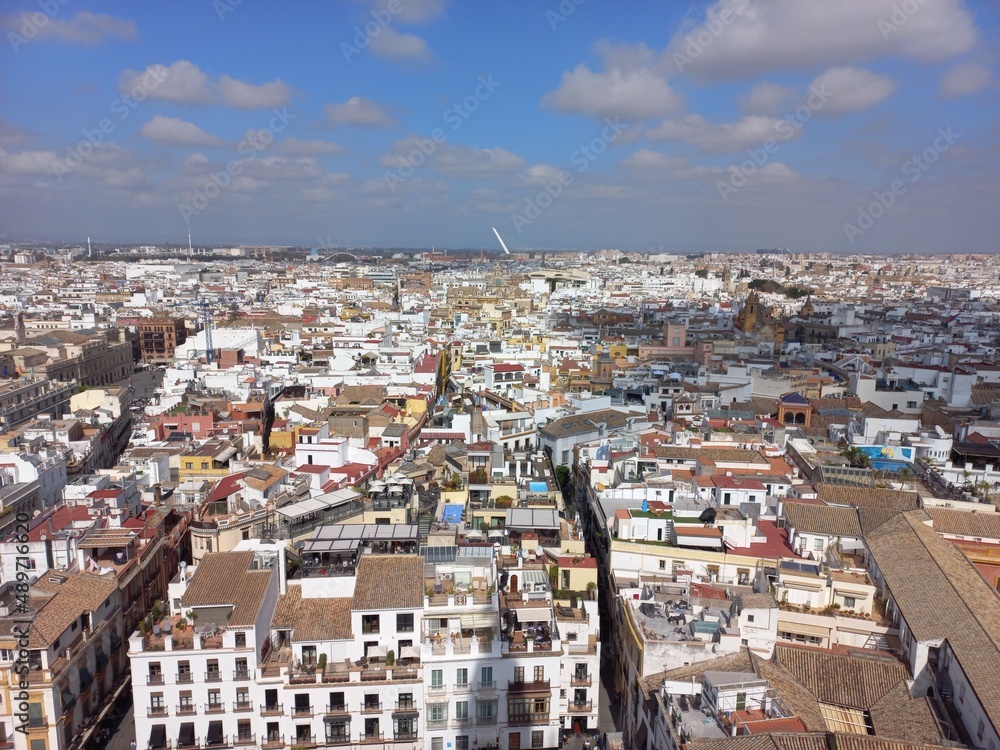A view of the Seville skyline as seen from the Giralda tower