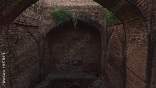Drone shot of inside view of an ancient fort photo