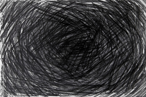 黒の鉛筆で描いた黒背景