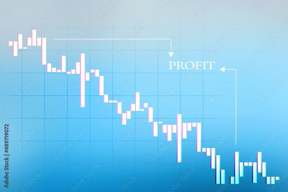 2d rendering Stock market online business concept. business Graph
