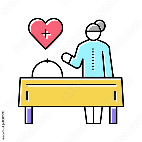 cooking homecare service color icon vector illustration
