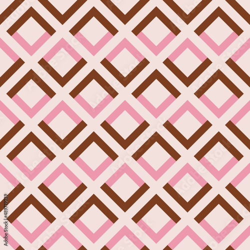 Simple geometric seamless pattern with rhombuses. Abstract design vector wallpaper.	