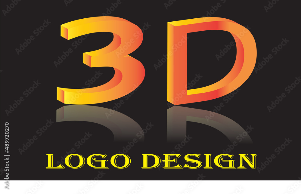 Obraz premium 3D Logo Design AI File