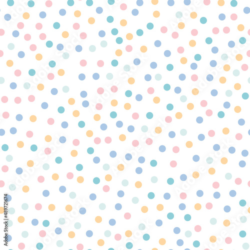Seamless colorful retro dots pattern